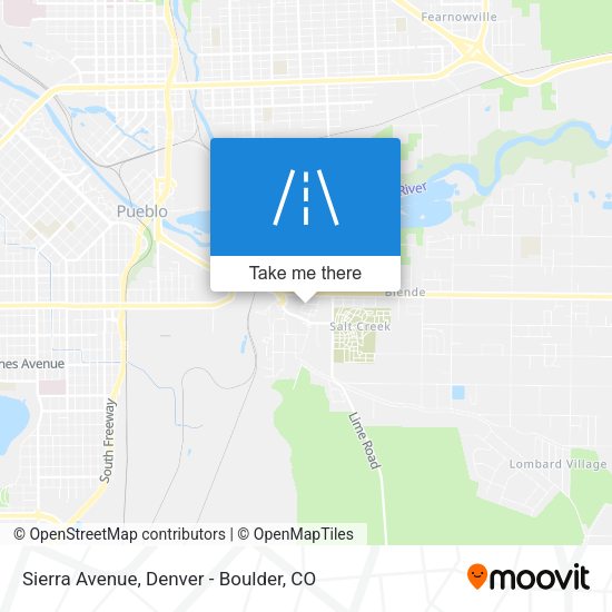 Sierra Avenue map