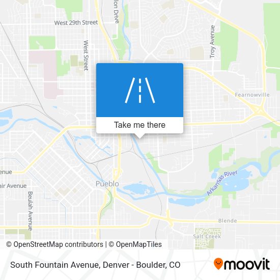 South Fountain Avenue map