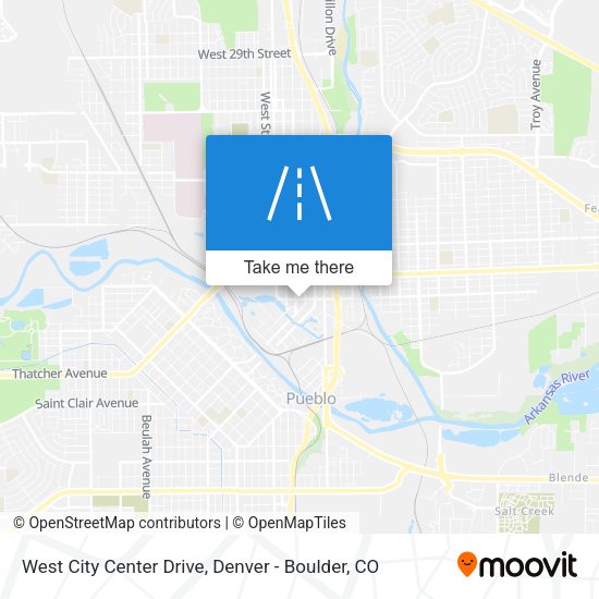 West City Center Drive map