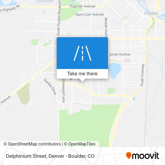 Mapa de Delphinium Street