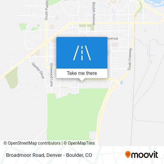 Broadmoor Road map