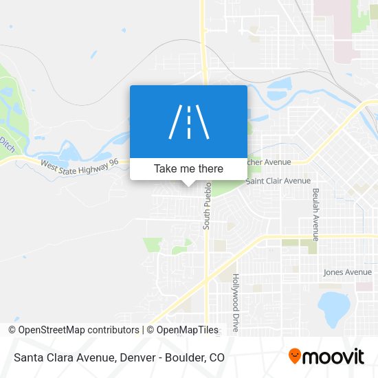 Santa Clara Avenue map