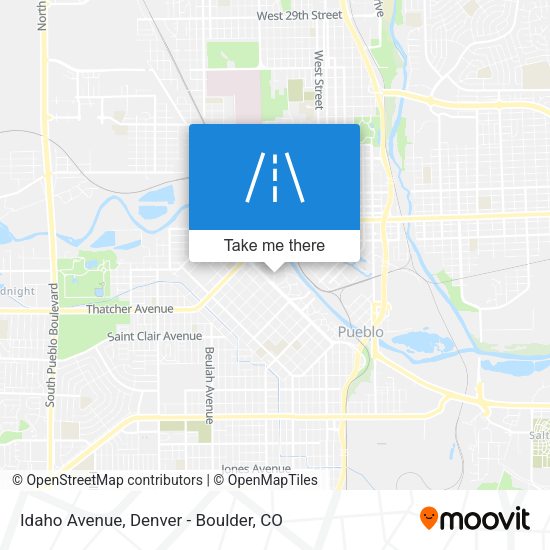 Idaho Avenue map