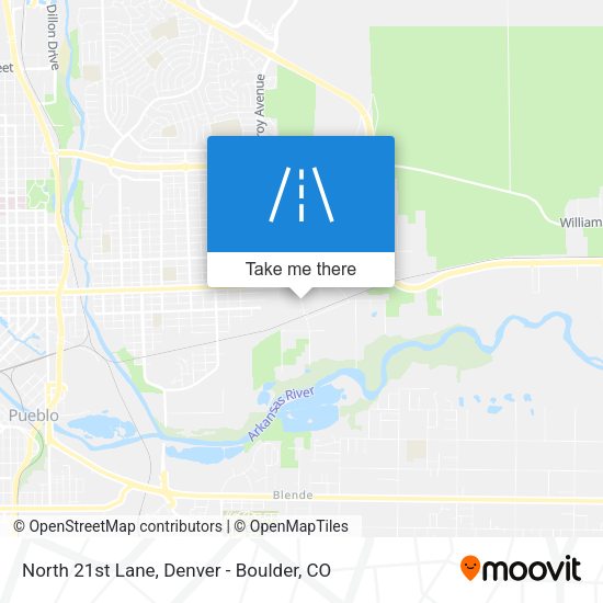 North 21st Lane map