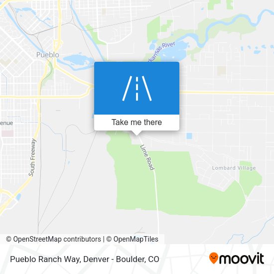Pueblo Ranch Way map