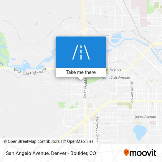 Mapa de San Angelo Avenue