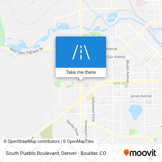 Mapa de South Pueblo Boulevard