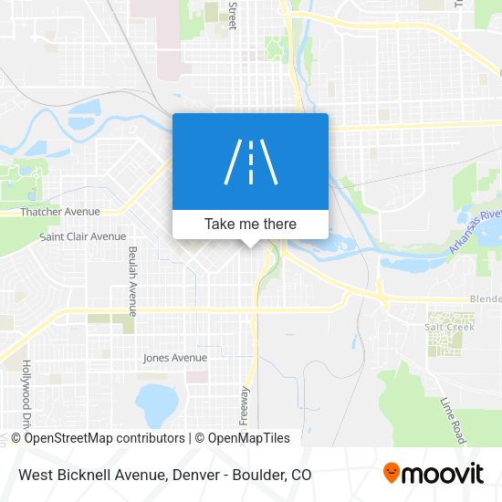 Mapa de West Bicknell Avenue
