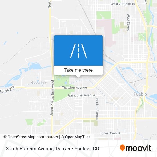 Mapa de South Putnam Avenue