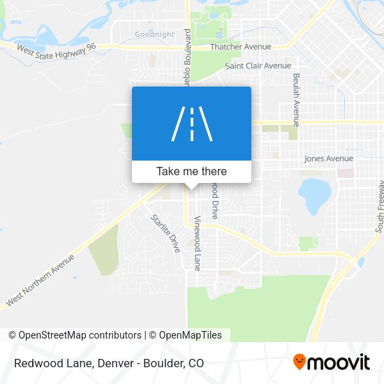 Redwood Lane map