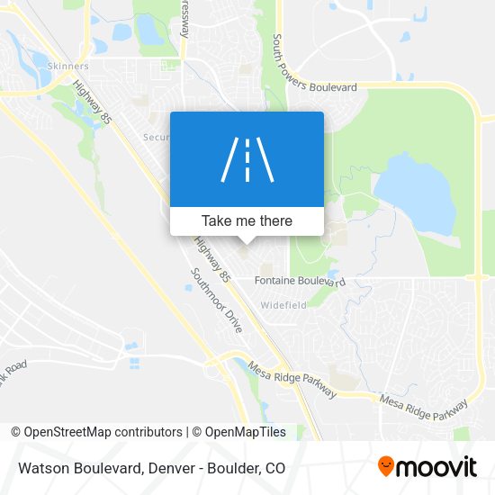 Watson Boulevard map