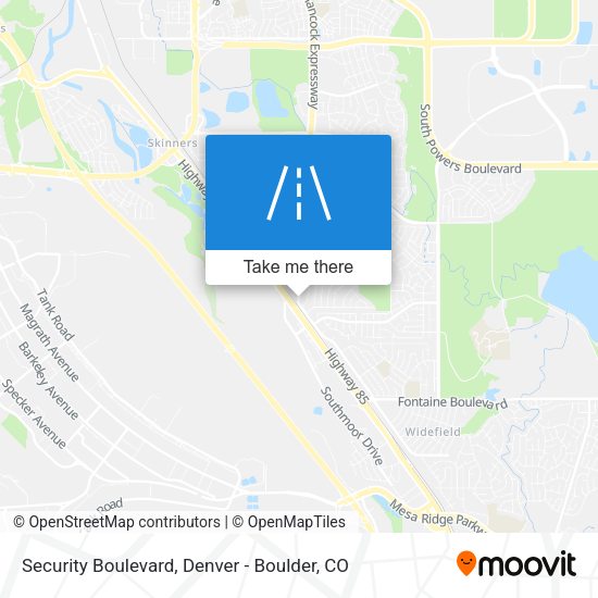 Security Boulevard map