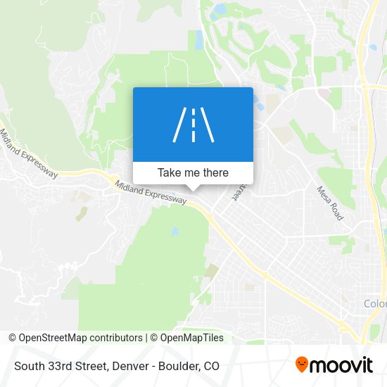 South 33rd Street map