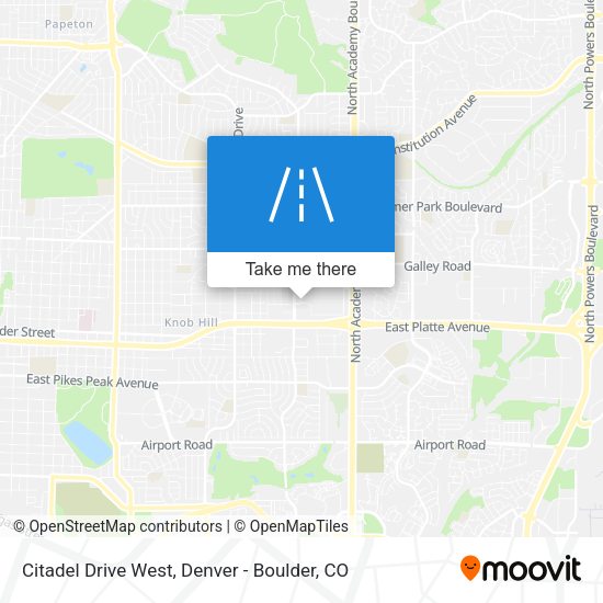 Citadel Drive West map