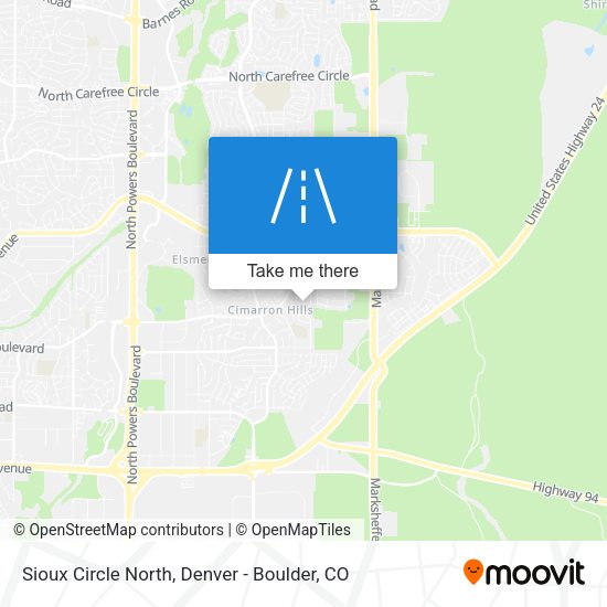 Mapa de Sioux Circle North