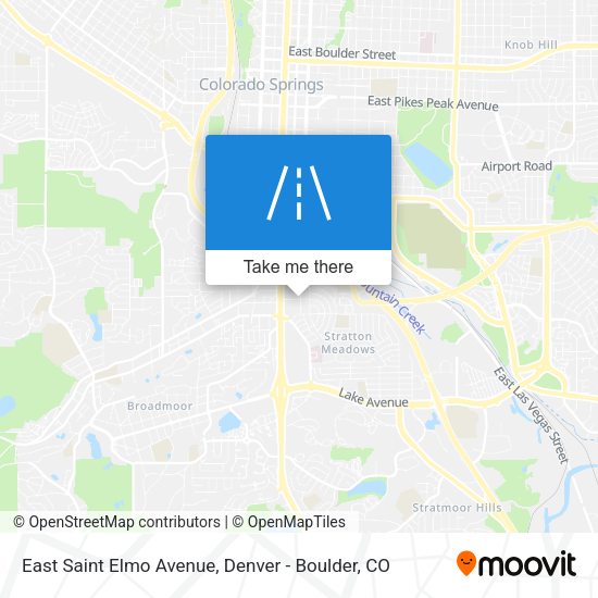 Mapa de East Saint Elmo Avenue