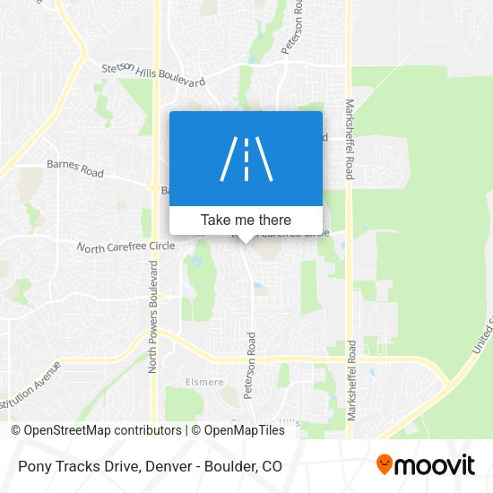 Pony Tracks Drive map