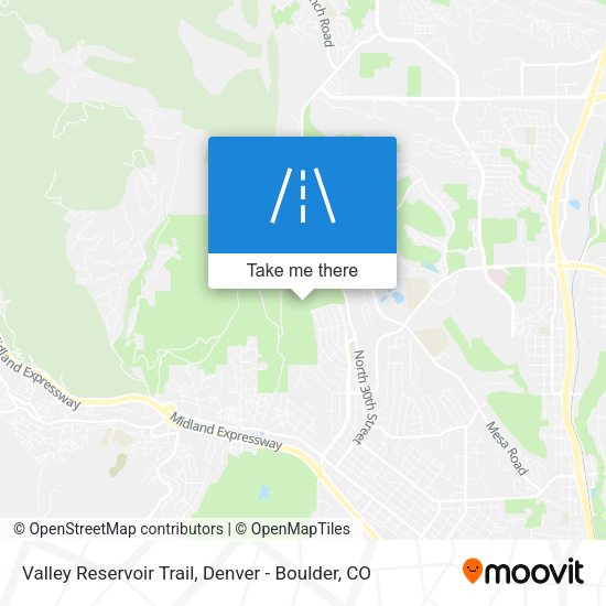 Valley Reservoir Trail map