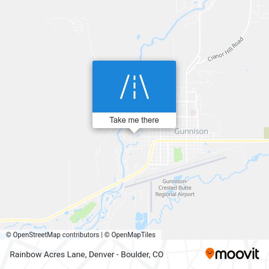 Rainbow Acres Lane map