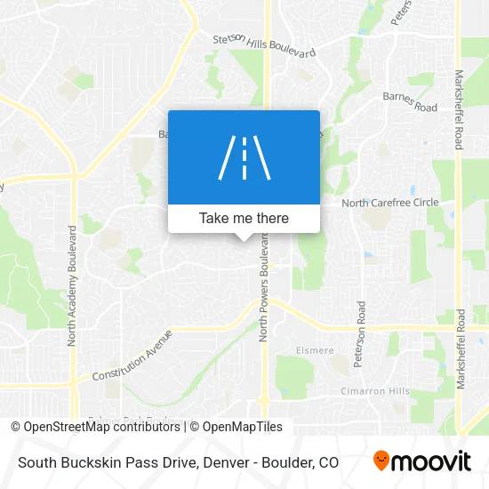 South Buckskin Pass Drive map