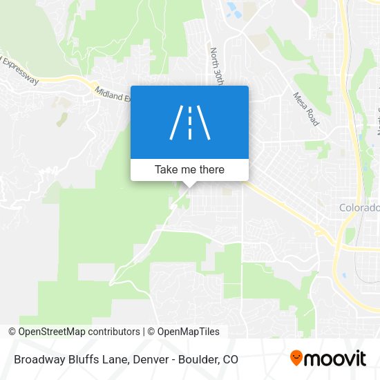 Broadway Bluffs Lane map