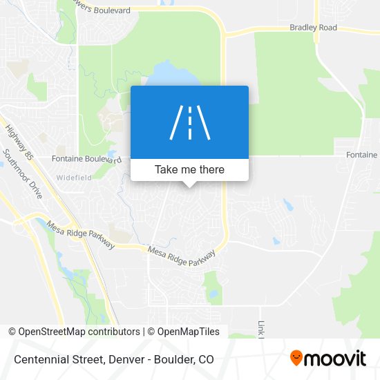 Centennial Street map