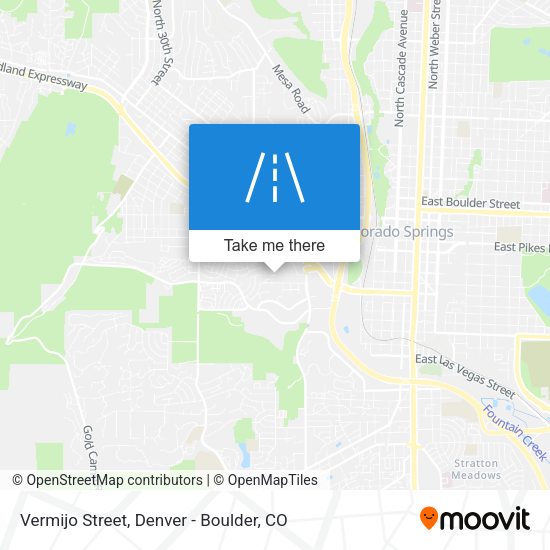 Vermijo Street map