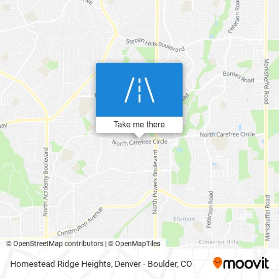 Homestead Ridge Heights map