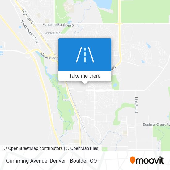 Cumming Avenue map