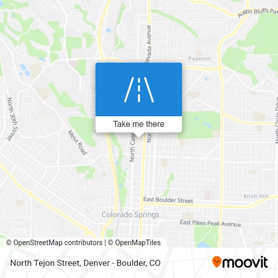 North Tejon Street map