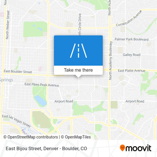 East Bijou Street map