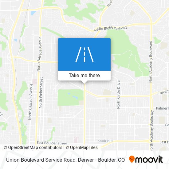 Union Boulevard Service Road map