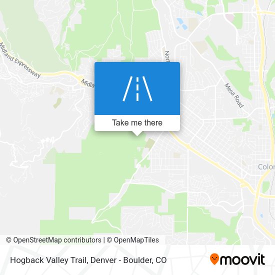 Mapa de Hogback Valley Trail