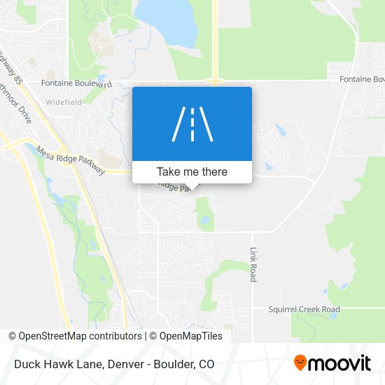 Duck Hawk Lane map
