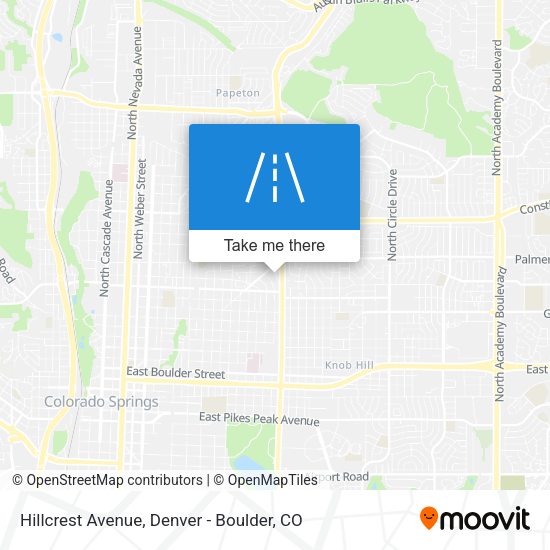 Hillcrest Avenue map