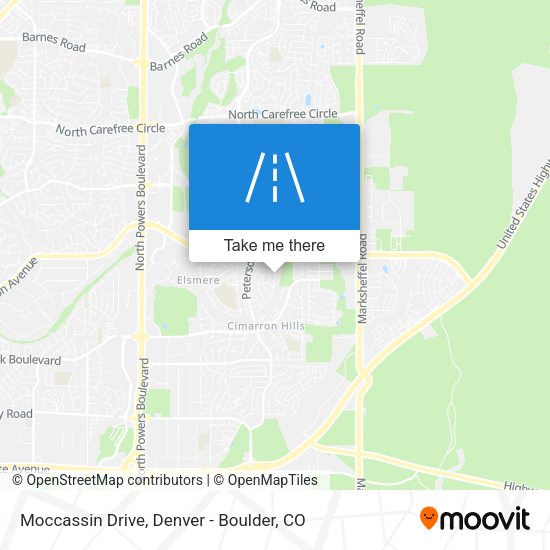 Moccassin Drive map