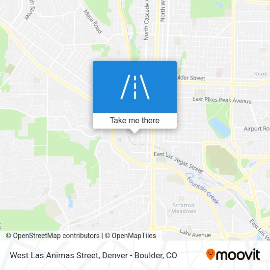 West Las Animas Street map