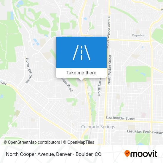 North Cooper Avenue map
