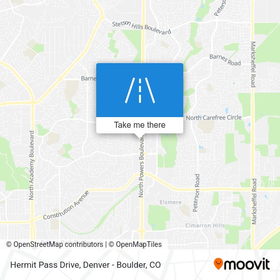 Hermit Pass Drive map