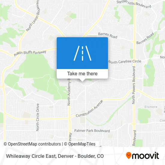 Whileaway Circle East map