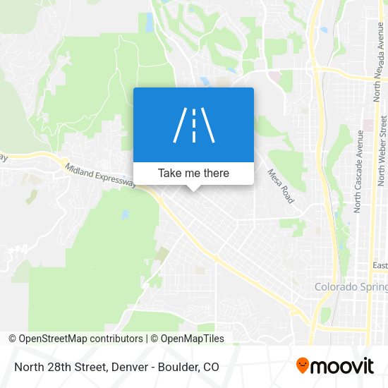 North 28th Street map