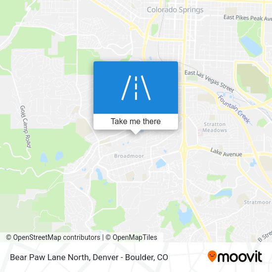 Bear Paw Lane North map