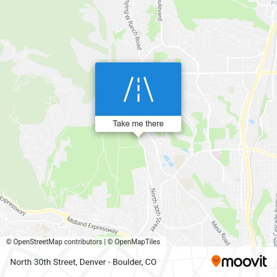 North 30th Street map