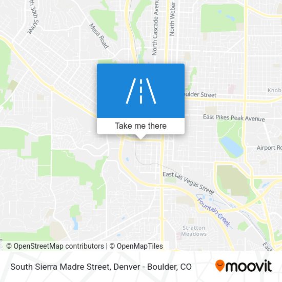 Mapa de South Sierra Madre Street