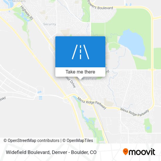 Widefield Boulevard map