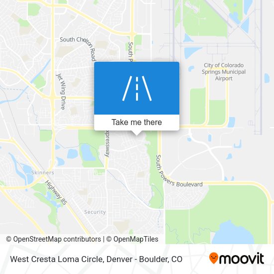 Mapa de West Cresta Loma Circle