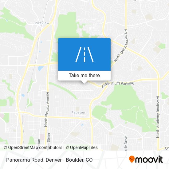 Mapa de Panorama Road