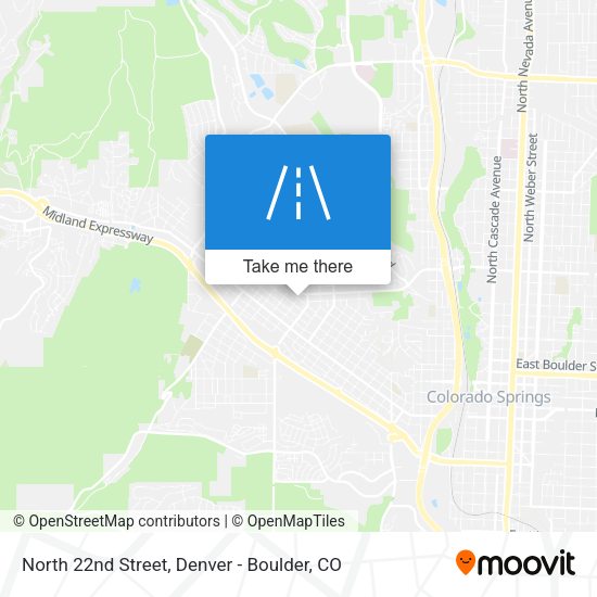 North 22nd Street map