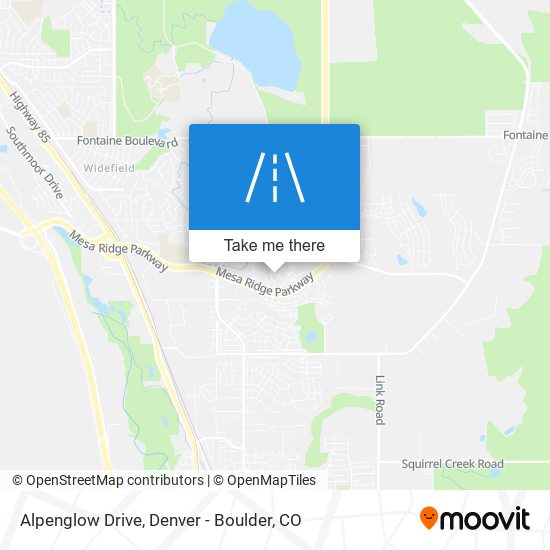 Alpenglow Drive map