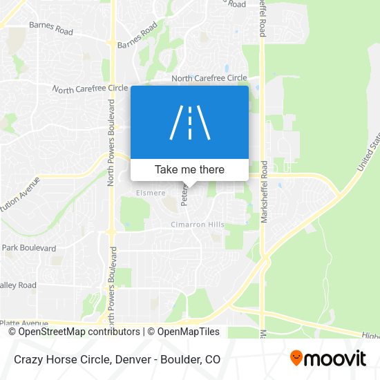 Crazy Horse Circle map